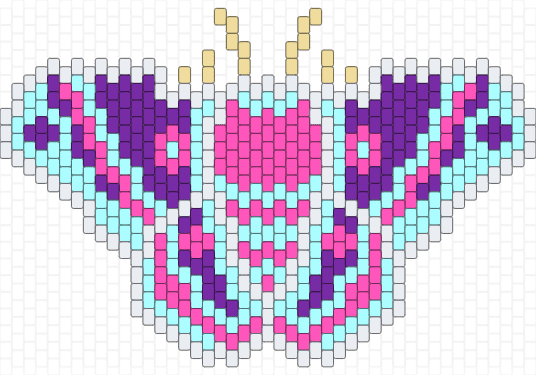 Moth pink/purple/blue 1