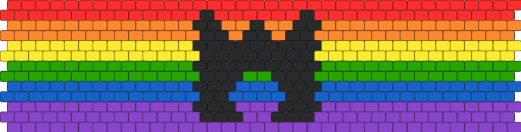 Team Magma logo and prideflag cuff