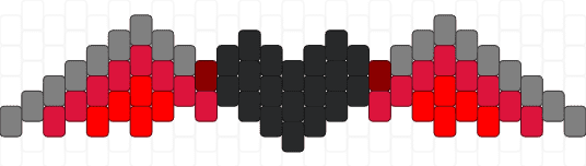 Black and red heart and wings