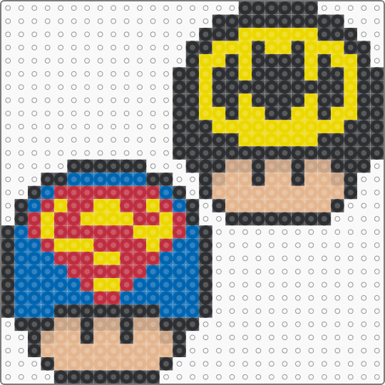 Mushroom Head- Superman & Batman