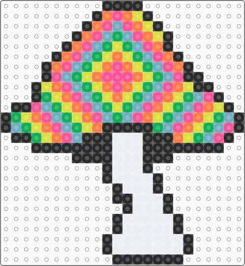 Alice in Wonderland Rainbow Mushroom