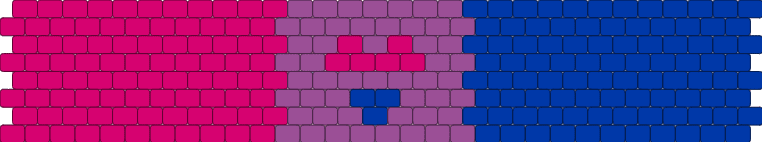 Bi flag cuff with heart in the middle (LGBTQ+ pride)