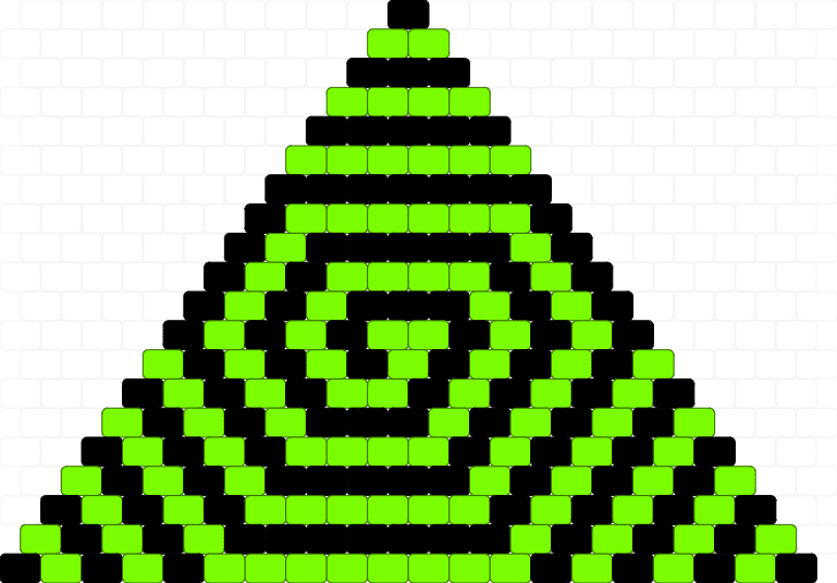 bright green and black spiral bikini top