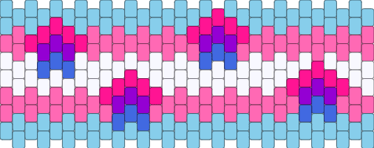 Transgender flag cuff with bi stars (LGBTQ+ pride)