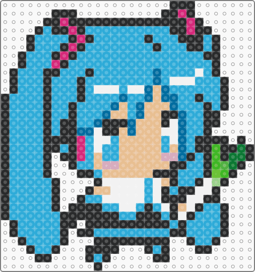 Chibi miku perler 2