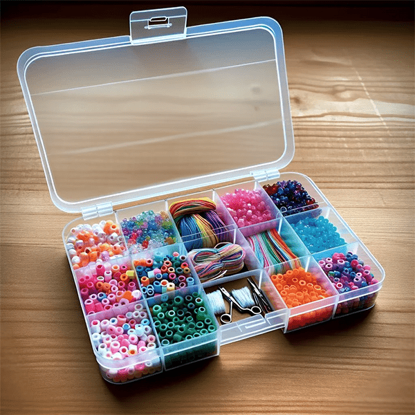 Compact and organized portable kandi kit