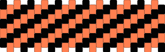 Happy Halloween! Black and orange striped kandi spooky pattern scene (you rock <3)