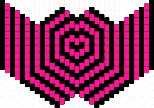 hypno heart mask (pink)