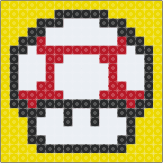 Mario Mushroom Coaster (yellow border)