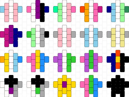 mini pride stars, vertically (req more flags in the comments!)