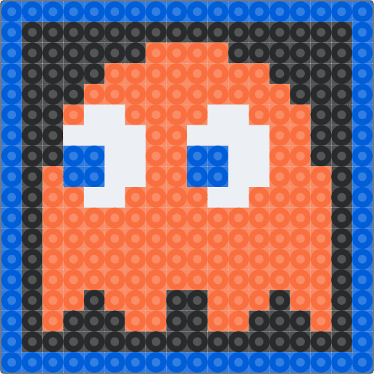 Orange Pac-Man Ghost Coaster