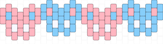 pink and blue bear cuff