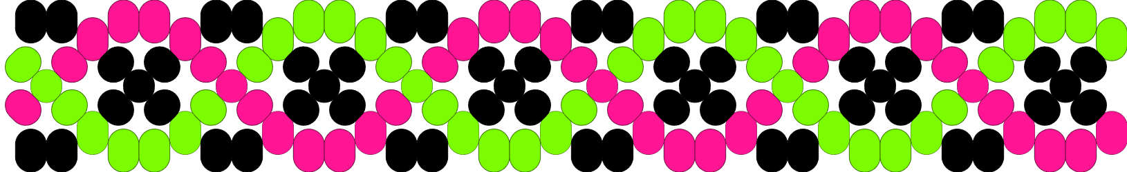 pink and green dna cuff