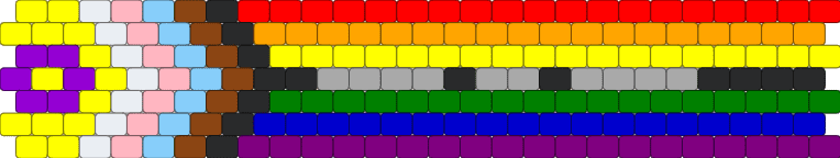 progress pride flag (gray is for letter beads “love is love”)