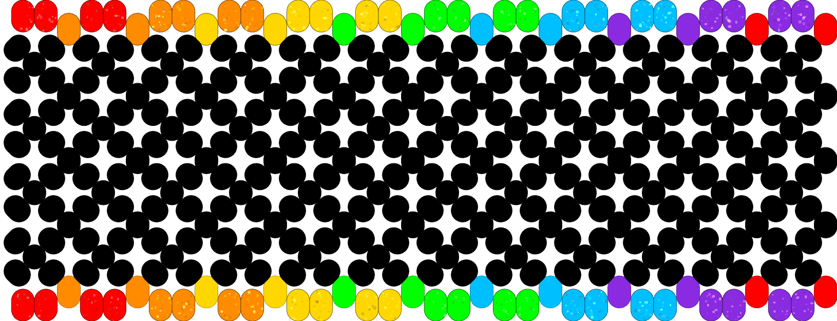 rainbow and black rotator x-base