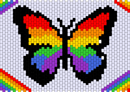 Rainbow Butterfly panel