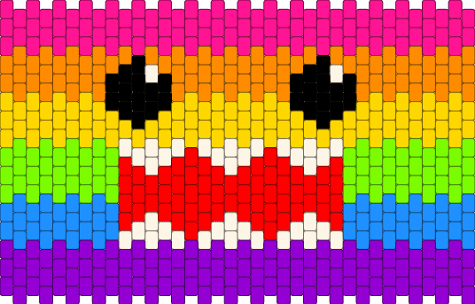 rainbow domo bag panel