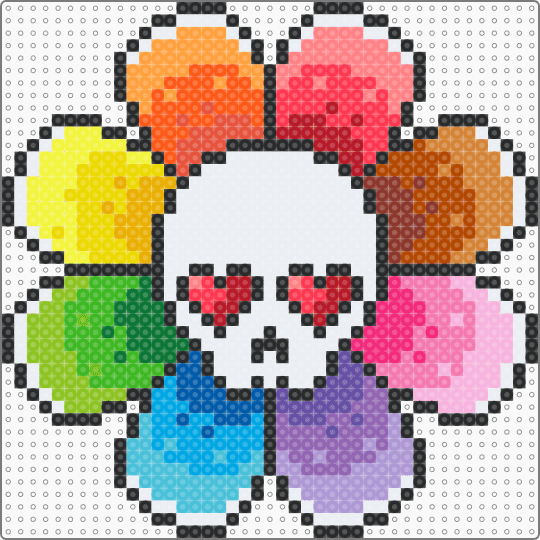 Rainbow Skull Flower