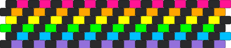 Simple rainbow w/ diagonal black stripes