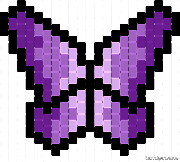 A beautiful purple butterfly pony bead pattern