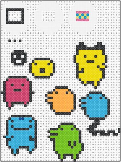 Tamagotchi and charms! (Use any colors for the tamagotchi!)
