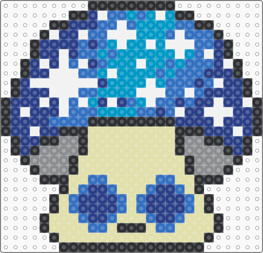 trippy blue mushroom