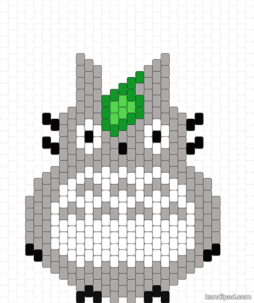 Totoro Kandi Pattern from My Neighbor Totoro