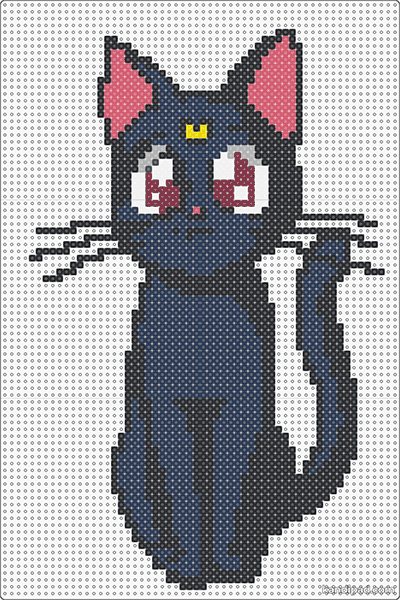Luna Fuse Bead Pattern from Sailor Moon