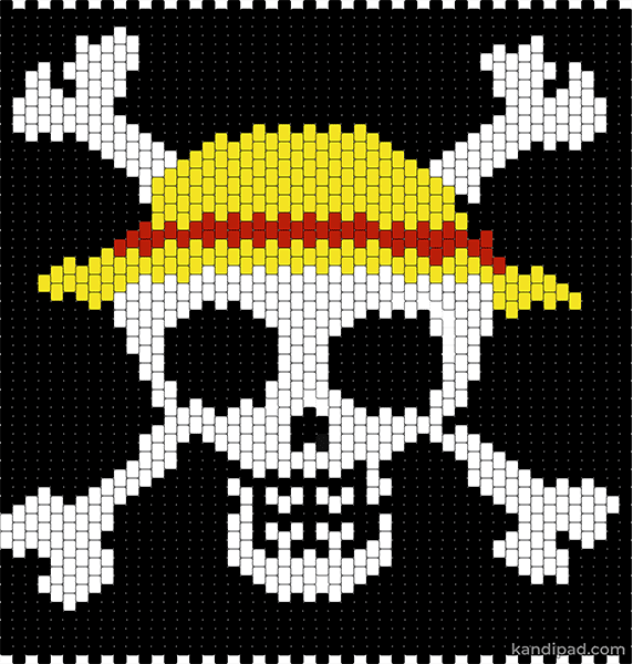 Straw Hat Pirates Jolly Roger Kandi Pattern