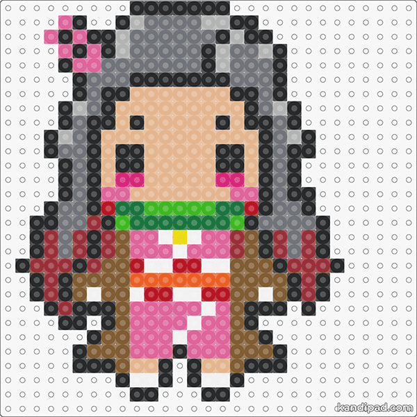 Nezuko's Bamboo Muzzle Kandi Pattern