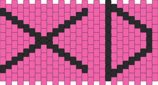 XD bright neon pink scene kandi silly face (you rock <3)