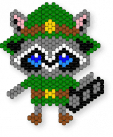 February 06, 2025 Pattern of the Day: racoon ranger by negvisual