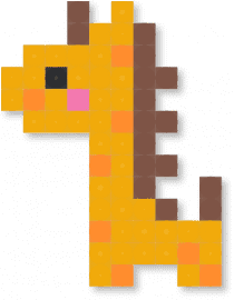 cute giraffe - orange