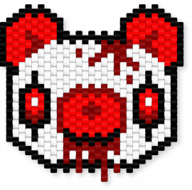 gloomy clown - bloody, character, clown, gloomy bear, head, horror, red, scary, spooky, white