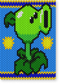 Pvz peashooter XD - peashooter,plants vs zombies,panel,tapestry,plant,video game,cartoon,gaming,green,light blue