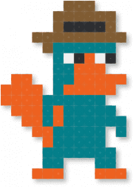 perry - perry,phineas and ferb,platypus,character,cartoon,tv show,orange,teal