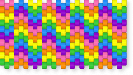 Continuous Rainbow - chevron, colorful, geometric, green, neon, orange, purple, rainbow, trippy