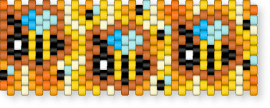 Bee Cuff - orange,yellow
