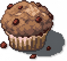 Chocolate Chip Muffin - brown,tan,food,treat,dessert,sweet,yummy,cocoa