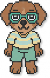 Peppermint The German Shorthaired Pointer - beige, tan, teal