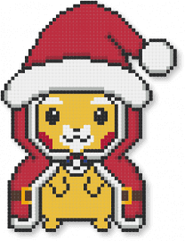 Poncho Pikachu Cosplay Santa - red, yellow