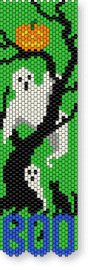 Ghosts Halloween Banner - ghost, green, halloween