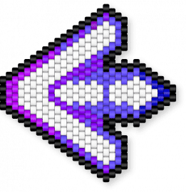 Dance Dance Revolution Purple Arrow - purple,blue,ddr,dancedancerevolution,y2k,arcade,game