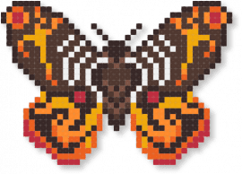 Mothra [1] - mothra,moth,fiery,monster,animal,creature,insect,movie,brown,orange