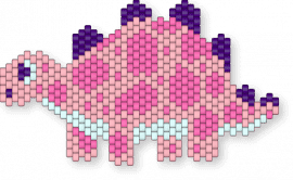 dinosaur idea - dinosaur, pink, spots, spotted, stegosaurus