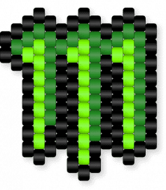 Monster charm :3 - black,green