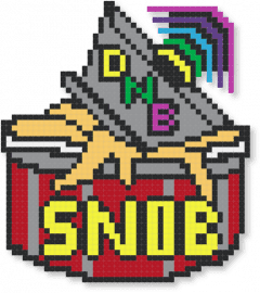 DnB Snob - black, gray, red, yellow