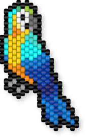 Blue and Gold Macaw Parrot banner 🦜 - blue, light blue, yellow