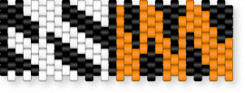 Zebra & Tiger stripe cuff - cotdstripes, orange, white