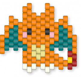 Mini Charizard - orange,teal,charizard,pokemon,pkmn,mini,cute